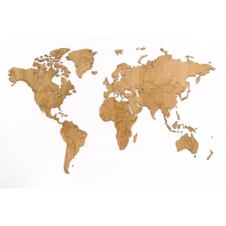 Карта мира Wall Decoration EXCLUSIVE Европейский дуб 130 x 78