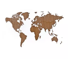 Пазл "Карта мира Wall Decoration EXCLUSIVE Американский орех 130 x 78"