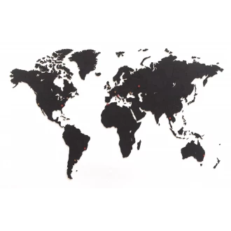Карта мира World Map True Puzzle Black 150 x 90